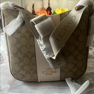 Coach Signature Brown and White Women's Bag